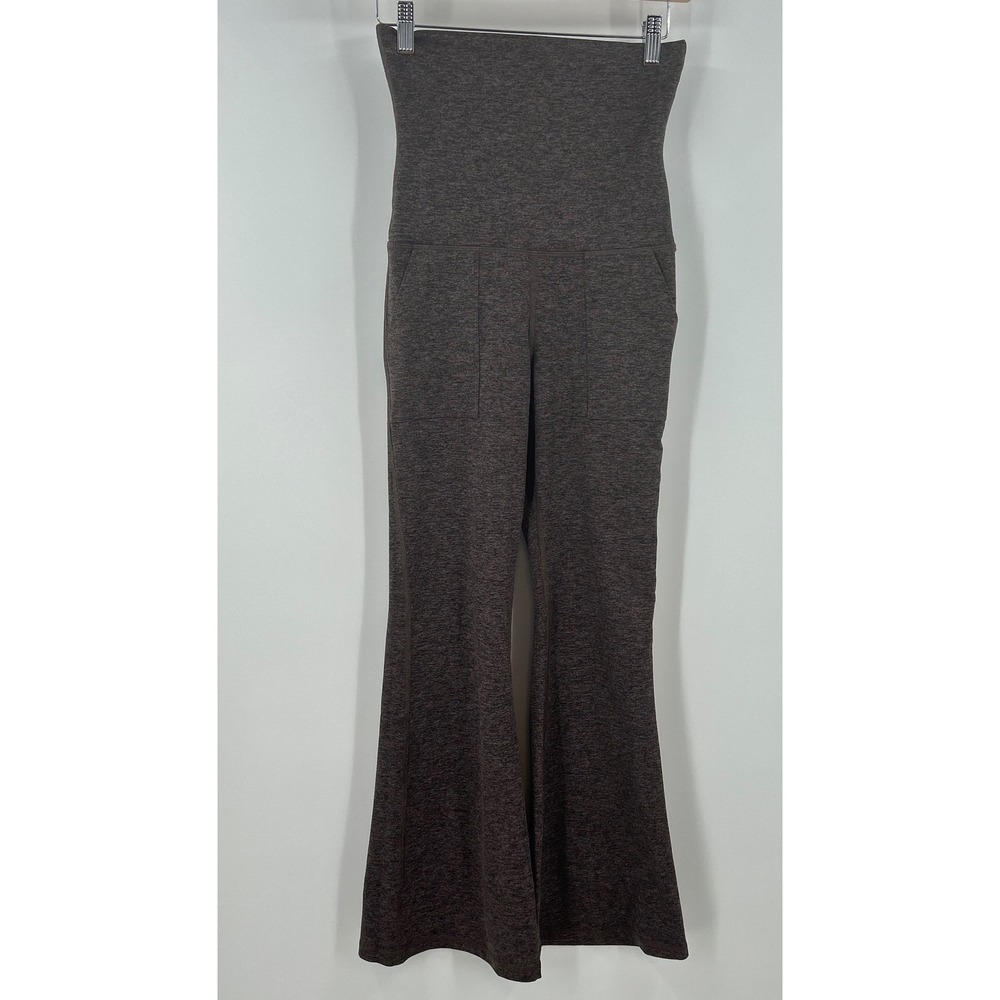 Aerie OFFLINE The Hugger Foldover Flare Leggings Brown Heathered Small‎ Short